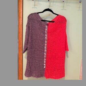 NEW Save the Queen Split Color Sweater | XXL | Statement Knit